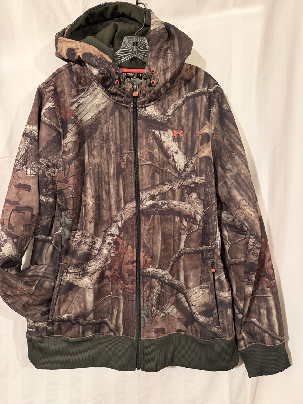Under Armour Realtree Camo Full-Zip Hooded Jacket - Brown/Olive